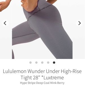 Lululemon WunderUnder Luxtreme Full length leggings sz 8
